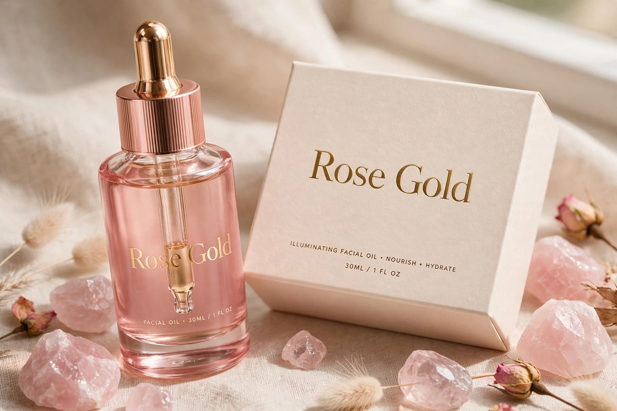 Rose Quartz and Gold Facial Elixir