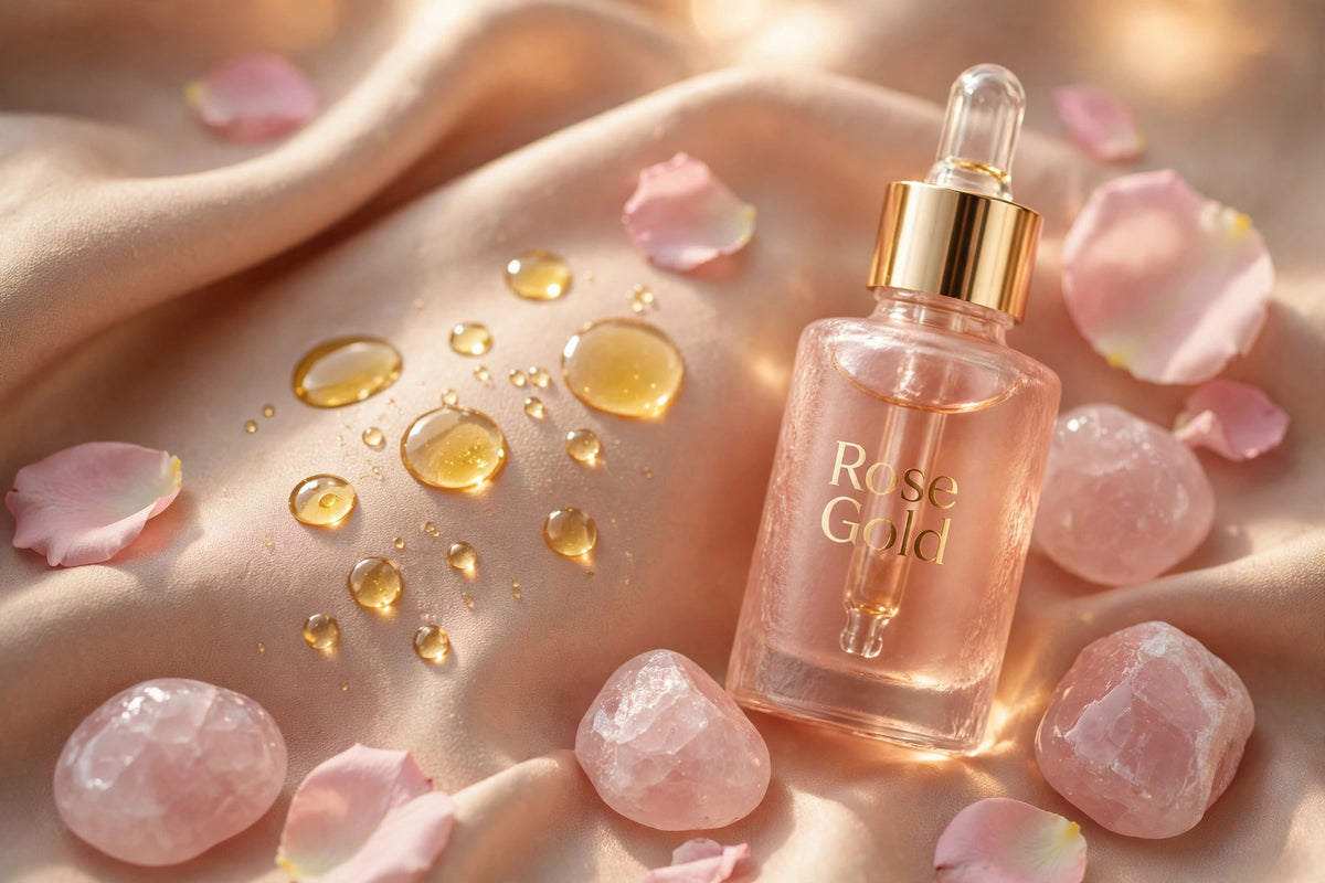 Rose Quartz and Gold Facial Elixir